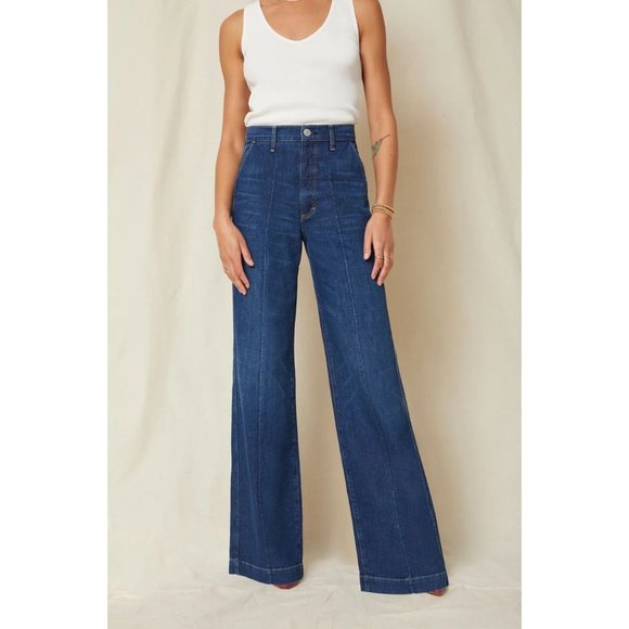 AMO Denim - AMO CJ Pant High Rise Wide Leg Long Inseam
